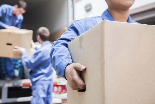 Commercial moving team preparing an office relocation in Hammersmith