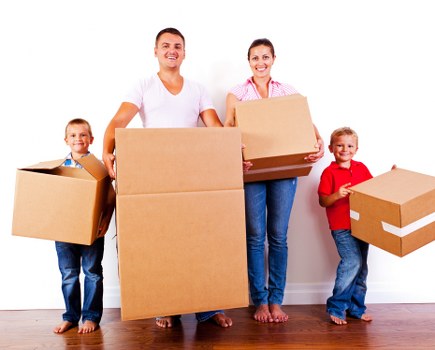 Loading a removals van for a West London move