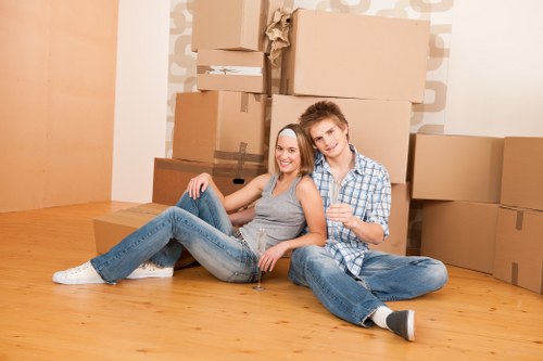 Man with van moving boxes and furniture in Hammersmith
