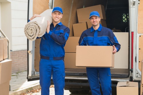 Removal van ready for a local move in Hammersmith