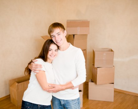 Local moving van helping with flat relocation in West London
