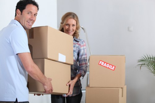 Careful loading of furniture for a flat move in West London